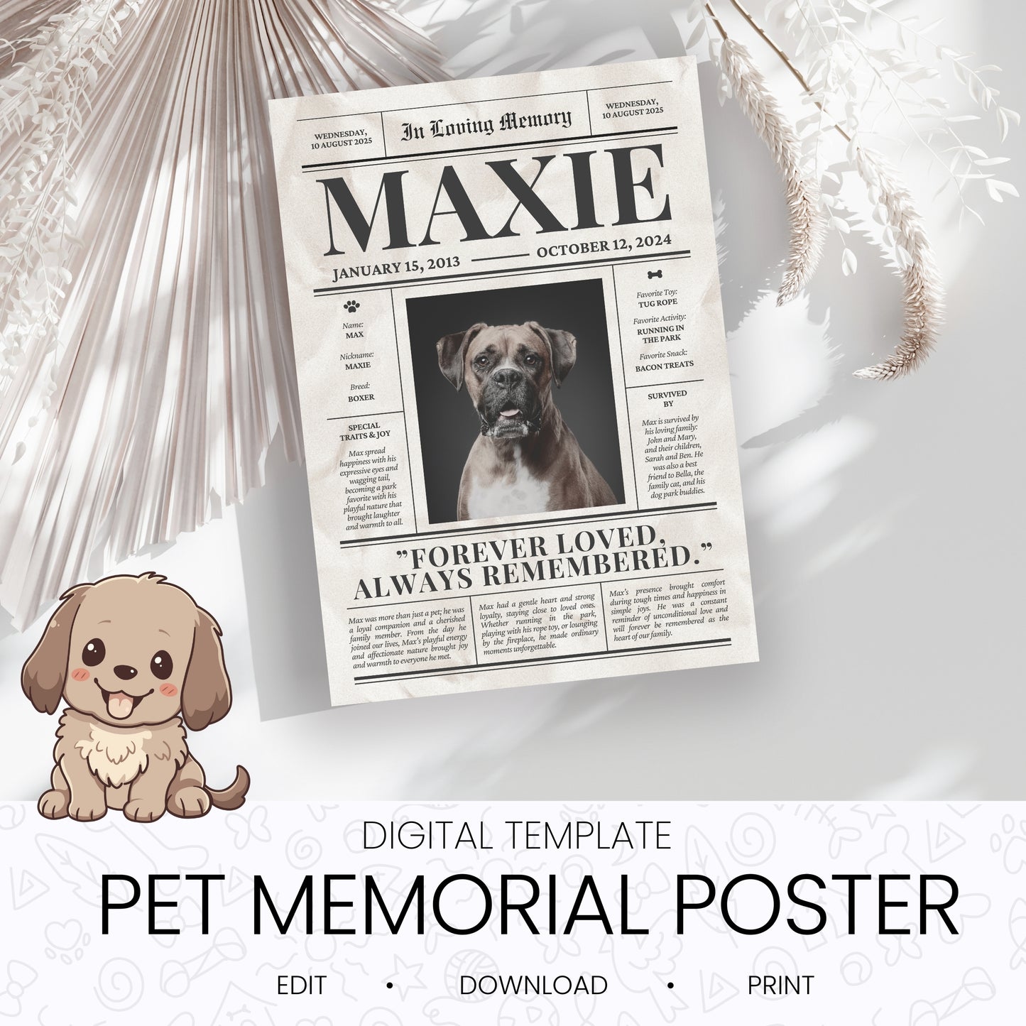 Pet Memorial Poster