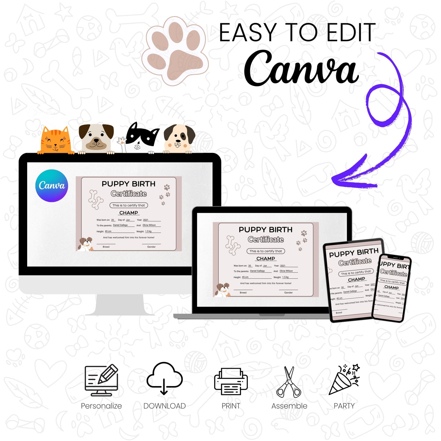 Pet Birth Certificate