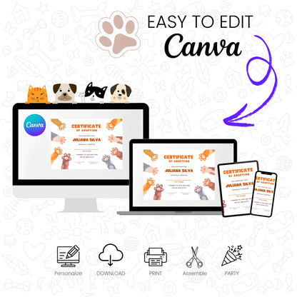 Pet Adoption Certificate